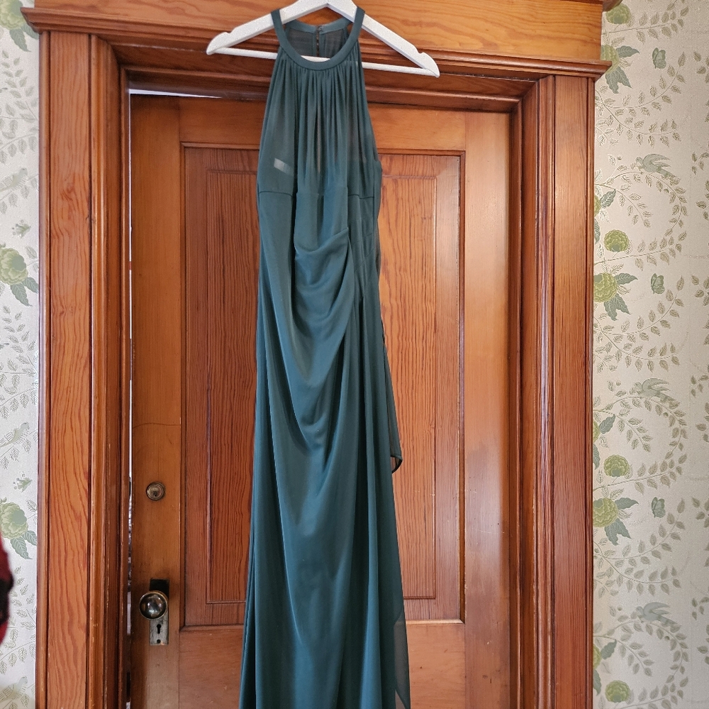 Elegant Teal Evening Gown